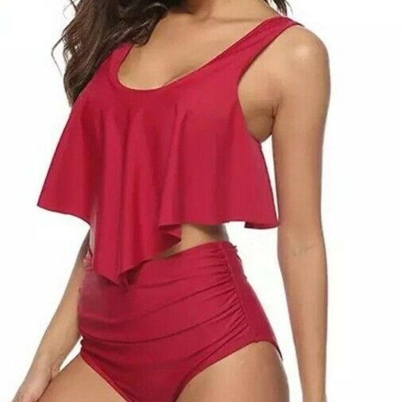 Tummy Control Swimsuit Shapewear Swimwear Bikini Bathing Suits, Sz 6-12 - Picture 2 of 8